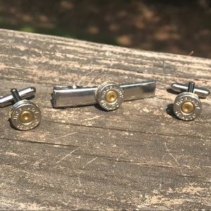 Handmade tie clip and cuff links